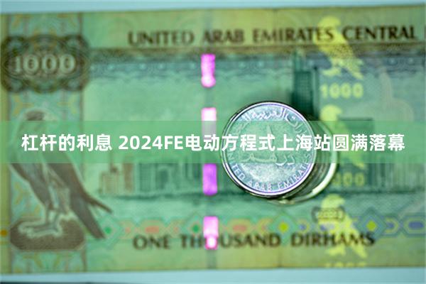 杠杆的利息 2024FE电动方程式上海站圆满落幕