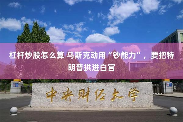 杠杆炒股怎么算 马斯克动用“钞能力”，要把特朗普拱进白宫