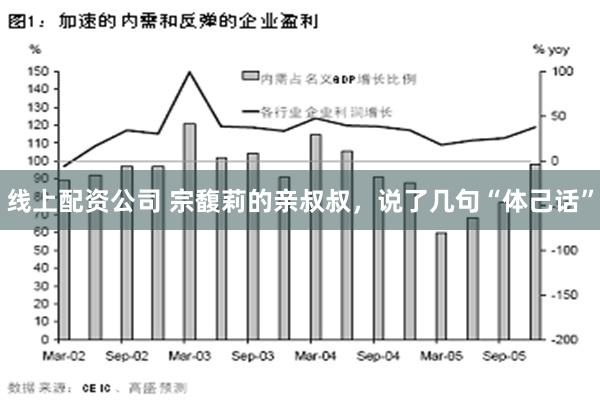 线上配资公司 宗馥莉的亲叔叔，说了几句“体己话”